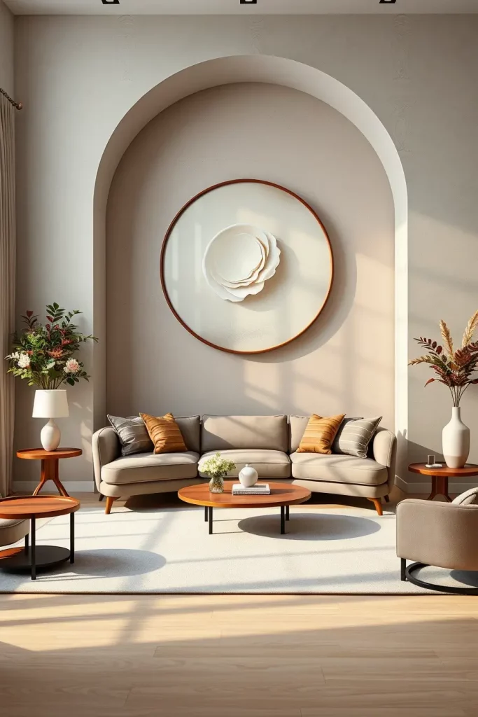 Sculpted Serenity: 68 Soft Curves in the Living Room That Whisper Modern Elegance