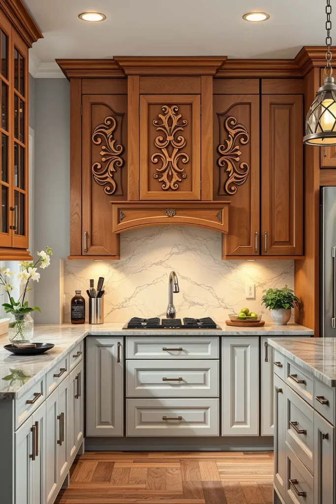 61 Carved Wood Kitchen Cabinets Ideas to Add Character and Elegance
