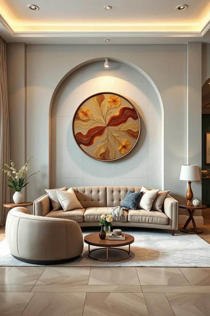 Sculpted Serenity: 68 Soft Curves in the Living Room That Whisper Modern Elegance
