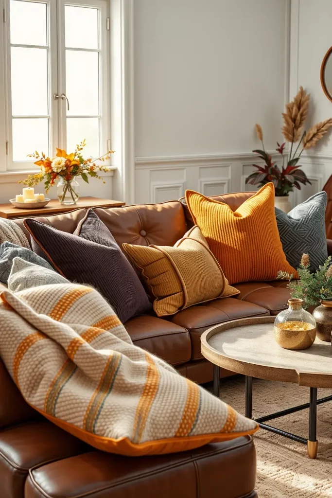 Textural Symphony: 67 Textures Fall Living Room Ideas to Embrace the Season
