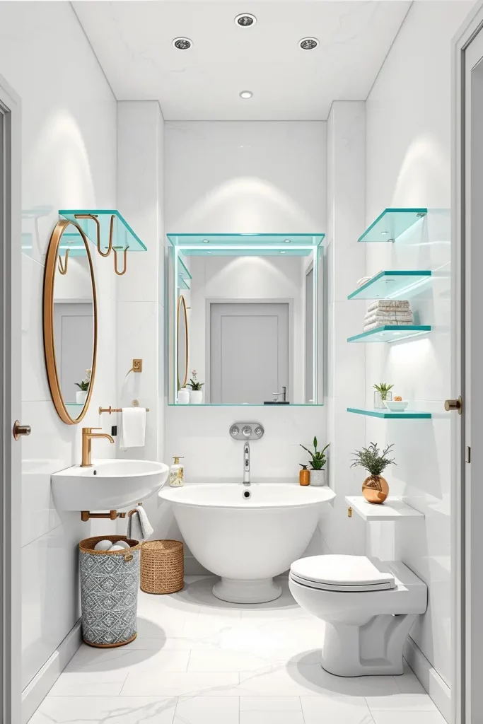 58 Minimalist Small Bathroom Decor Ideas for a Clean and Elegant Look