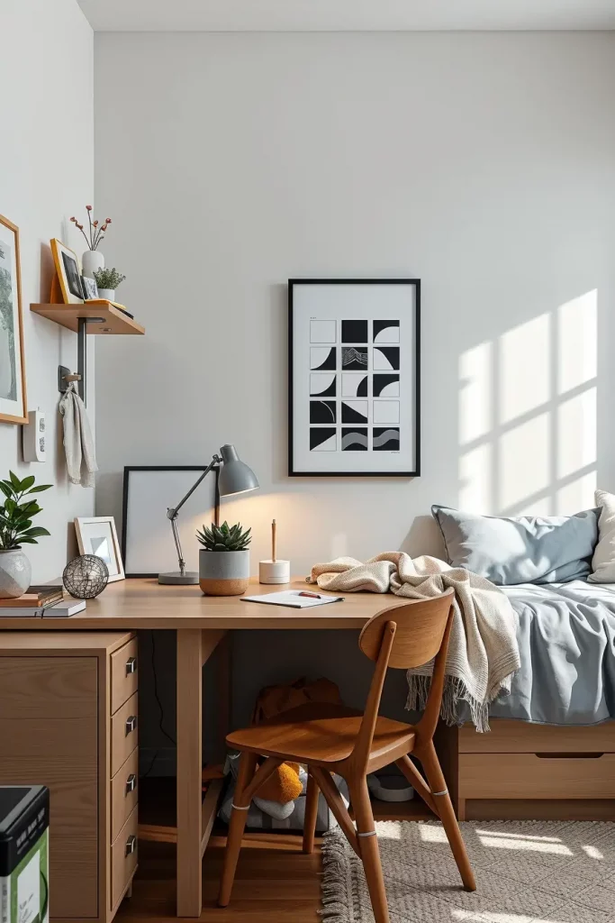 51 Minimalist Dorm Room Design Ideas for a Clean and Modern College Space