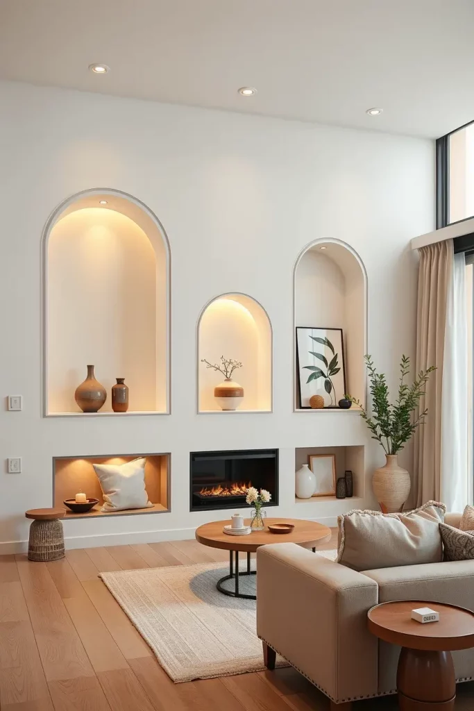 Sculpted Serenity: 68 Soft Curves in the Living Room That Whisper Modern Elegance