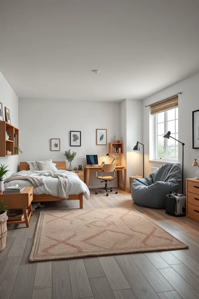 51 Minimalist Dorm Room Design Ideas for a Clean and Modern College Space