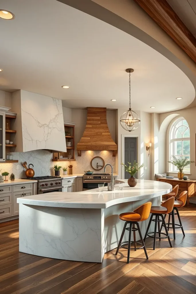 Whispers of Elegance: 67 Soft Curves in the Kitchen That Transform Every Space