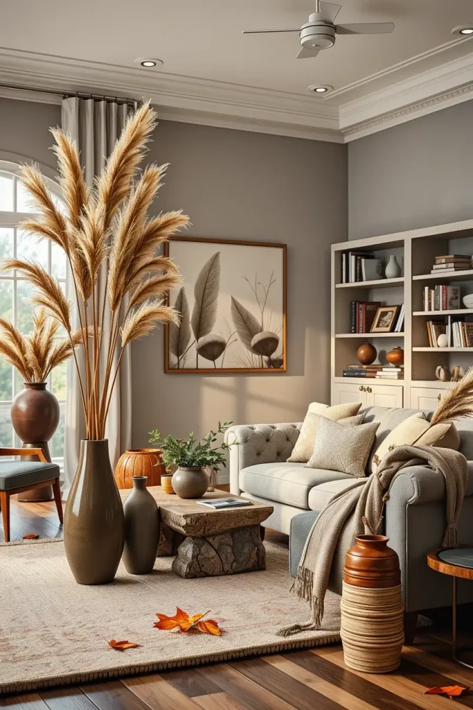 Textural Symphony: 67 Textures Fall Living Room Ideas to Embrace the Season
