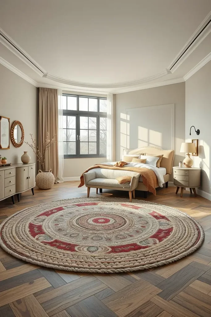 66 Corner-Free Furniture Ideas for Bedrooms and Living Rooms