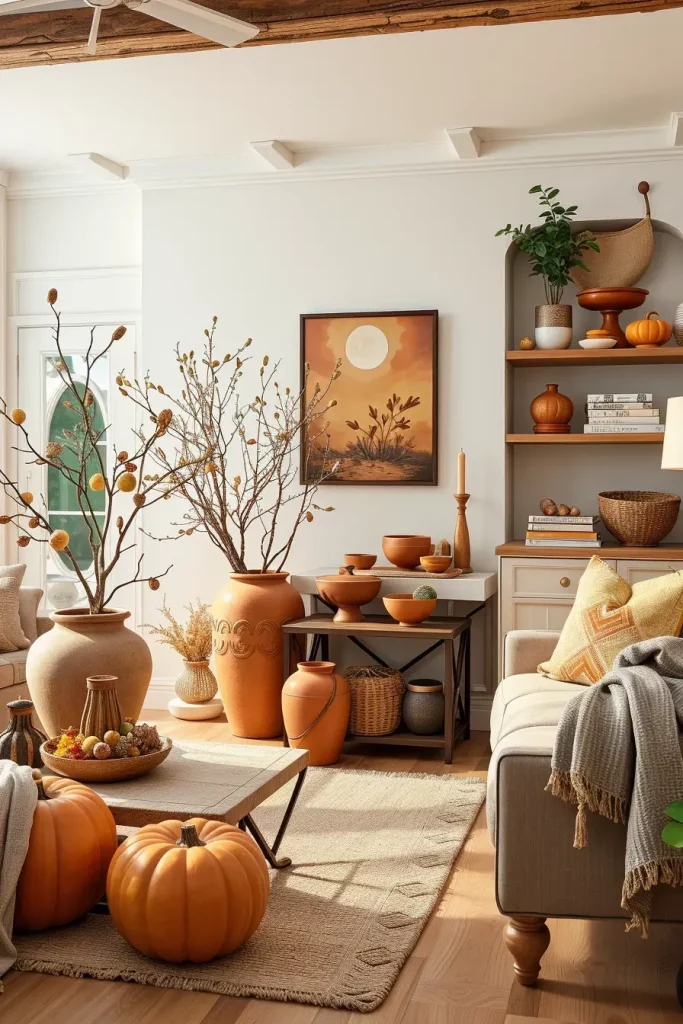 Textural Symphony: 67 Textures Fall Living Room Ideas to Embrace the Season