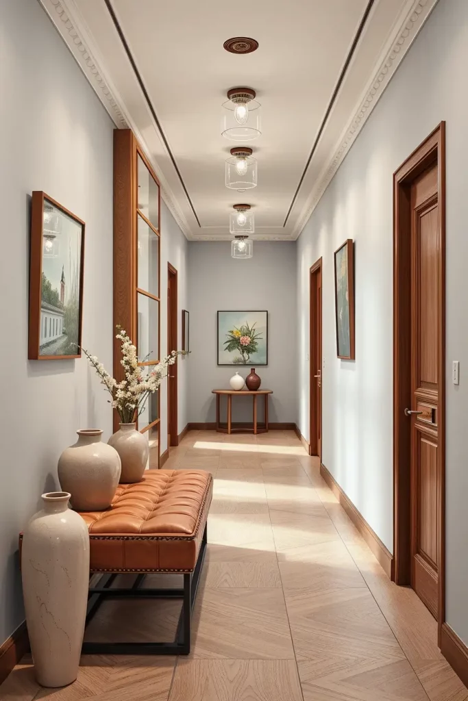 Timber Tales: 72 Artistic Panel Designs That Transform Hallways into Gallery Spaces