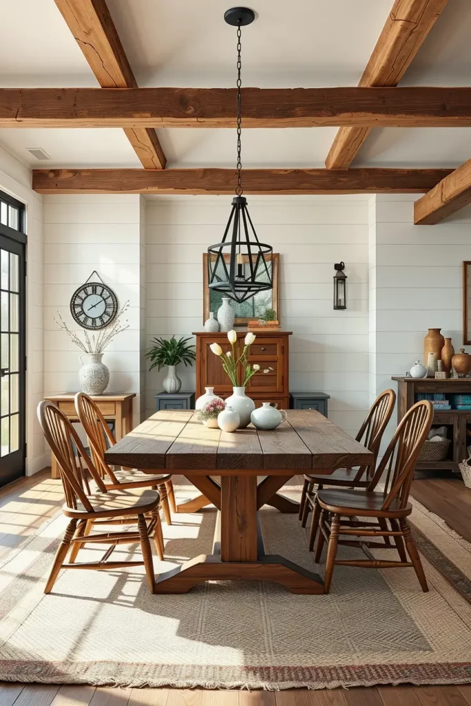 66 Farmhouse Dining Rooms That Blend Rustic Charm and Modern Comfort