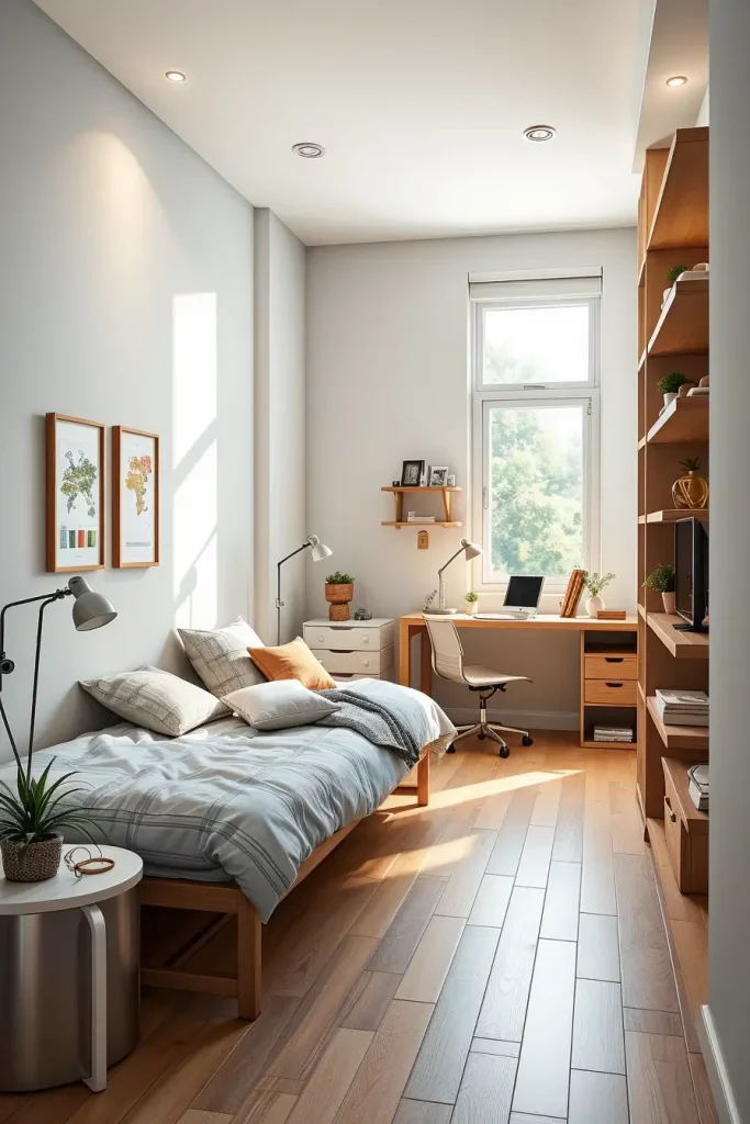51 Minimalist Dorm Room Design Ideas for a Clean and Modern College Space