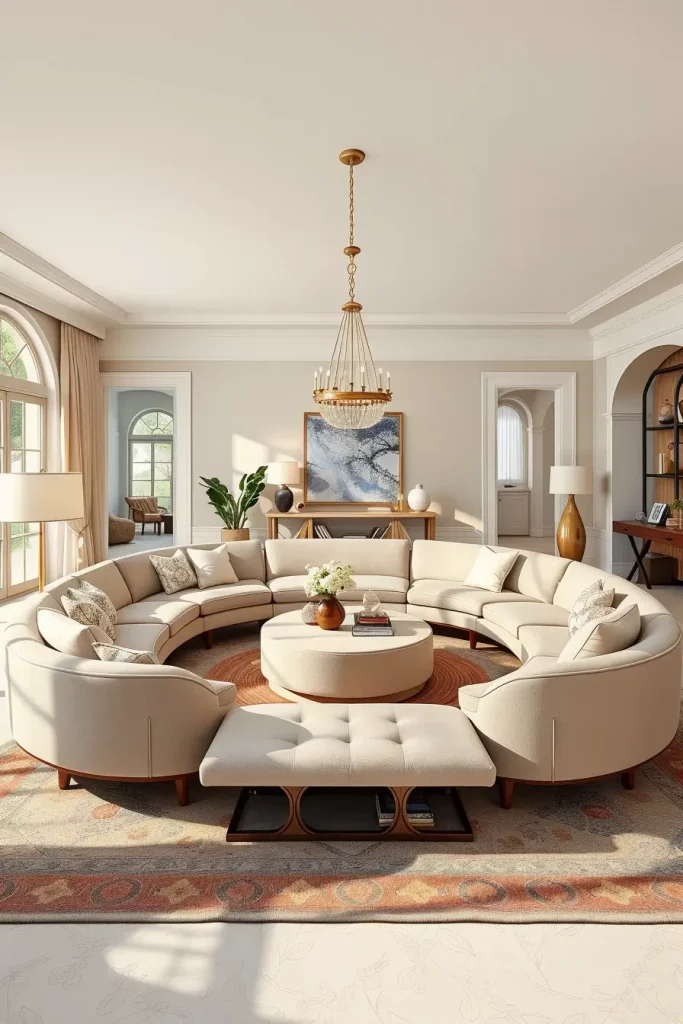 Sculpted Serenity: 68 Soft Curves in the Living Room That Whisper Modern Elegance