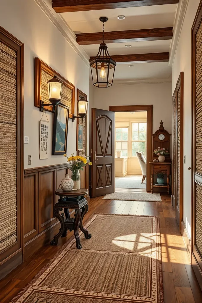 Timber Tales: 72 Artistic Panel Designs That Transform Hallways into Gallery Spaces