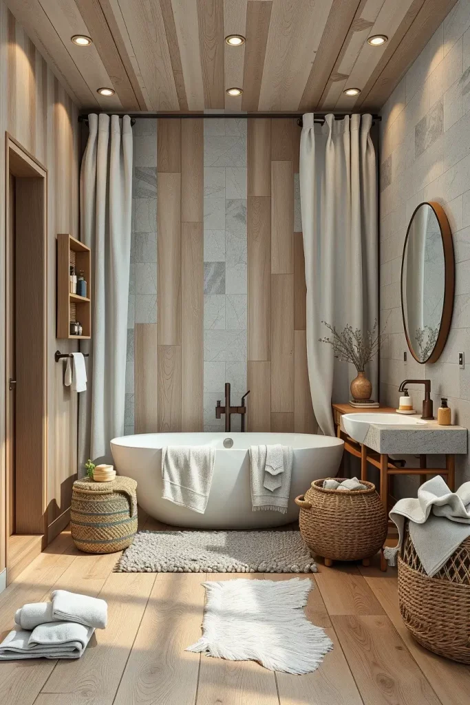 Wabi-Sabi Soaks and Scandinavian Softenings: 64 Unconventional Japandi Bathrooms
