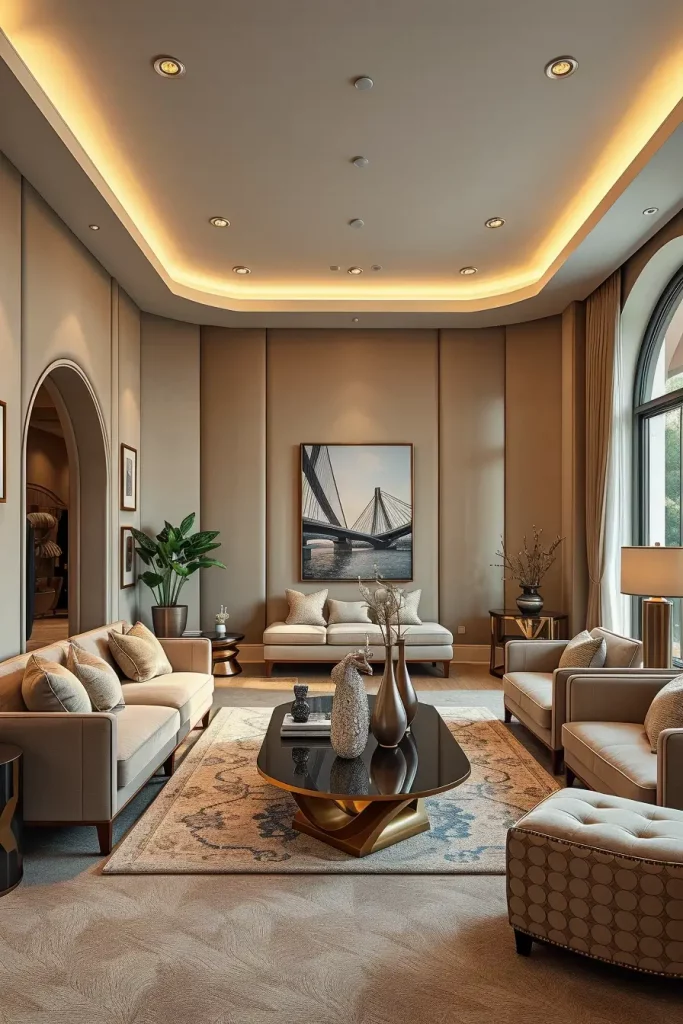 Sculpted Serenity: 68 Soft Curves in the Living Room That Whisper Modern Elegance