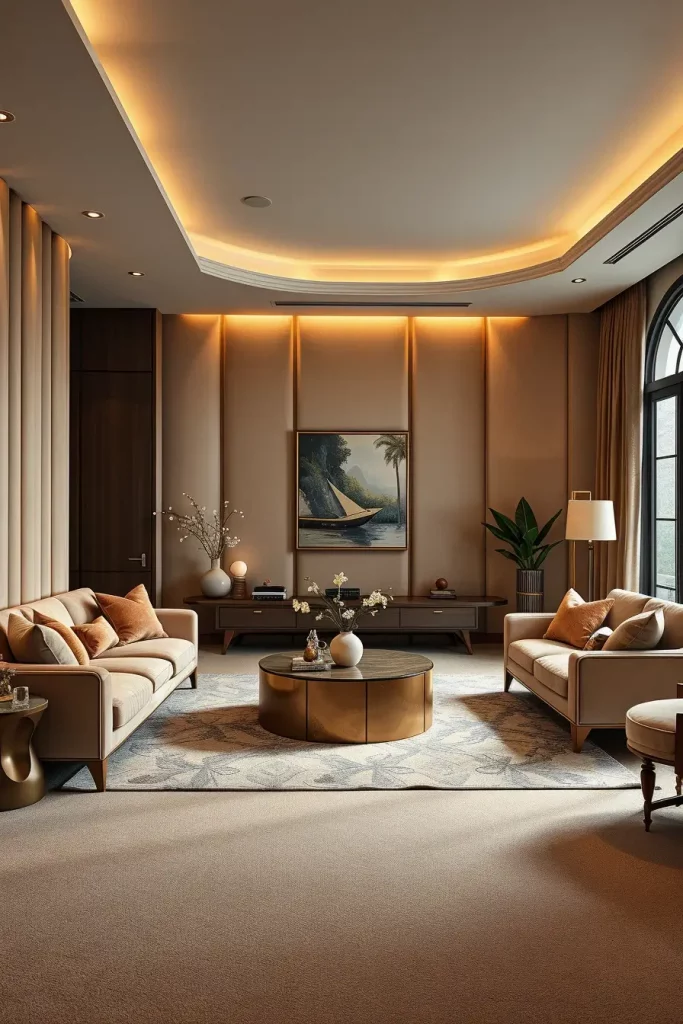 Sculpted Serenity: 68 Soft Curves in the Living Room That Whisper Modern Elegance