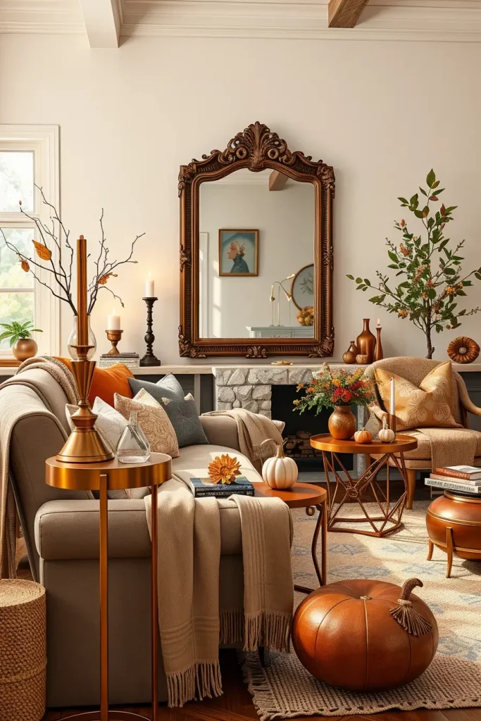 Textural Symphony: 67 Textures Fall Living Room Ideas to Embrace the Season
