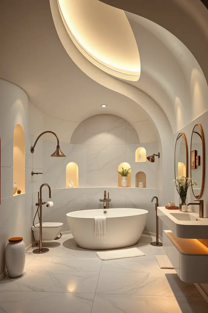 64 Architectural Curves Bathroom Ideas That Redefine Modern Design