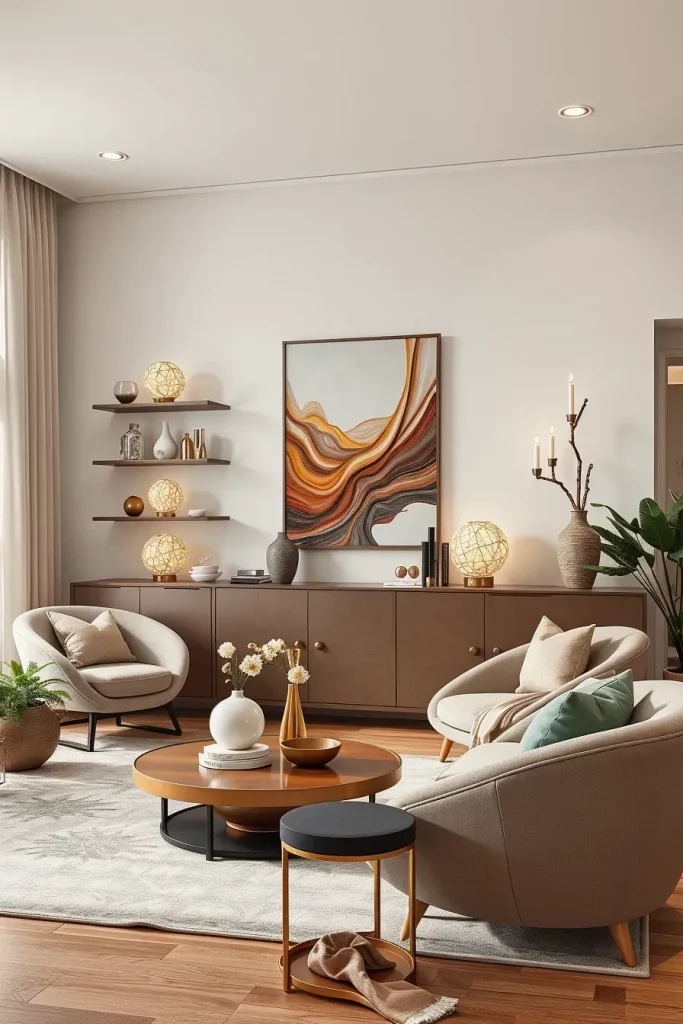 Sculpted Serenity: 68 Soft Curves in the Living Room That Whisper Modern Elegance