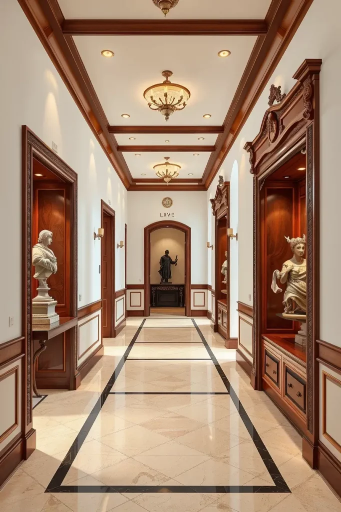 Timber Tales: 72 Artistic Panel Designs That Transform Hallways into Gallery Spaces