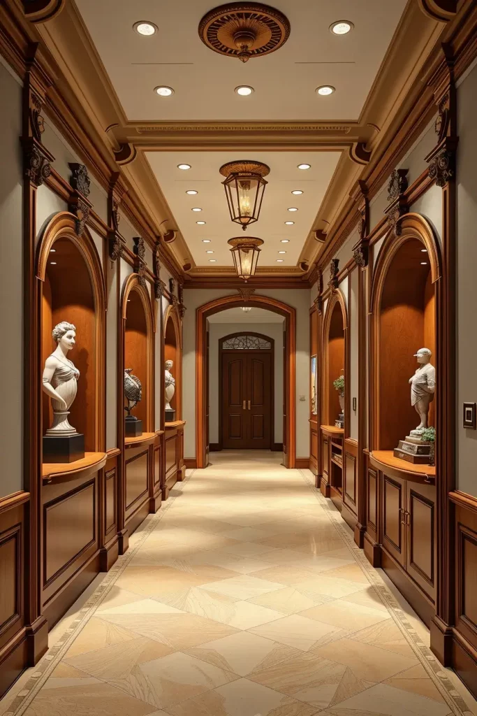 Timber Tales: 72 Artistic Panel Designs That Transform Hallways into Gallery Spaces