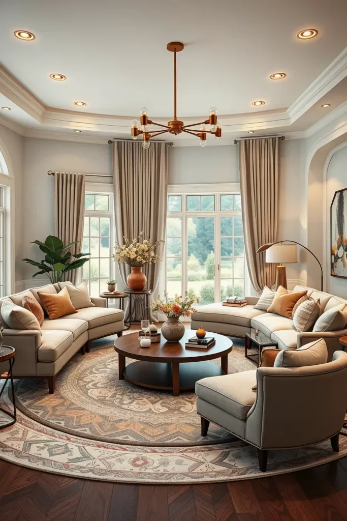 Sculpted Serenity: 68 Soft Curves in the Living Room That Whisper Modern Elegance