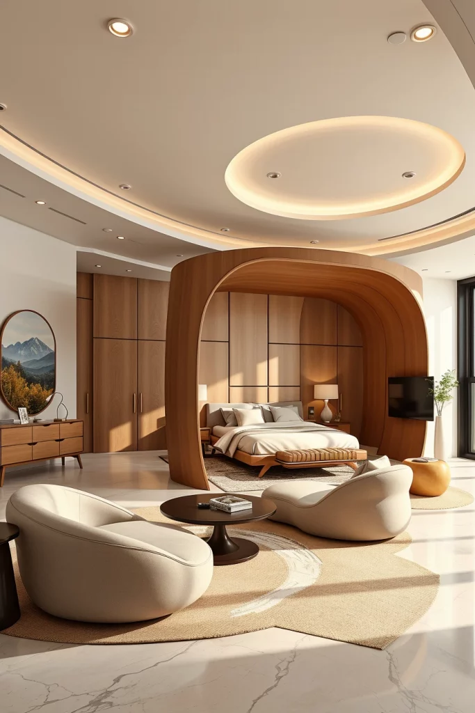 65 Curved Bedroom Furniture Ideas to Transform Your Sleeping Space
