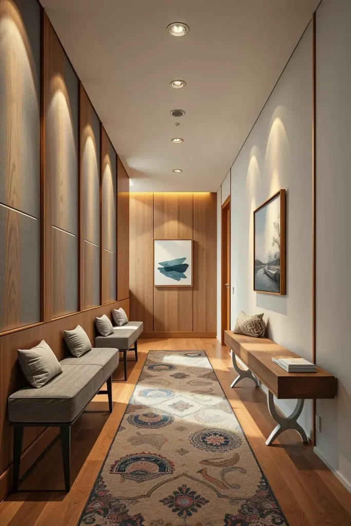 Timber Tales: 72 Artistic Panel Designs That Transform Hallways into Gallery Spaces