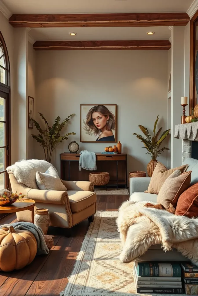 Textural Symphony: 67 Textures Fall Living Room Ideas to Embrace the Season