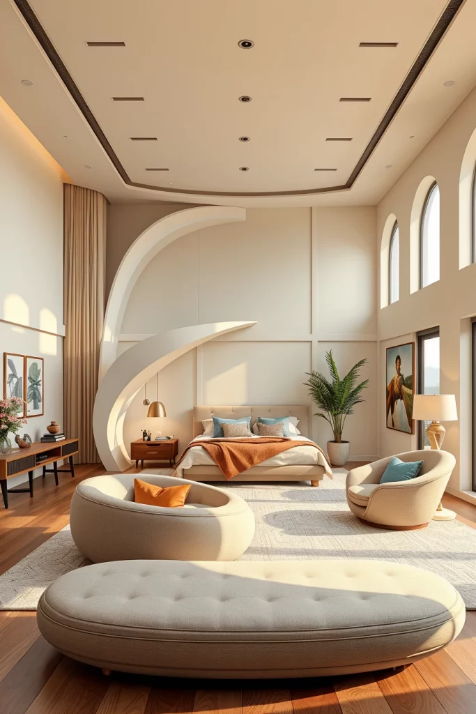 65 Curved Bedroom Furniture Ideas to Transform Your Sleeping Space