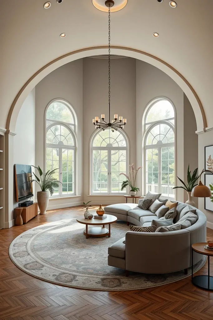 Sculpted Serenity: 68 Soft Curves in the Living Room That Whisper Modern Elegance