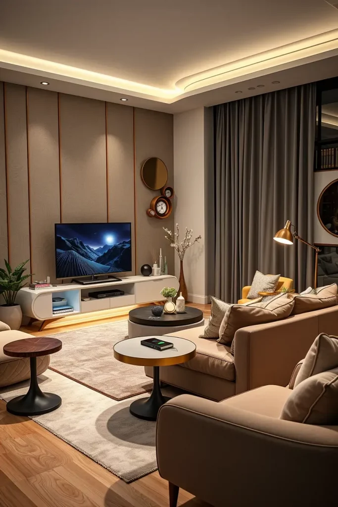 66 Corner-Free Furniture Ideas for Bedrooms and Living Rooms