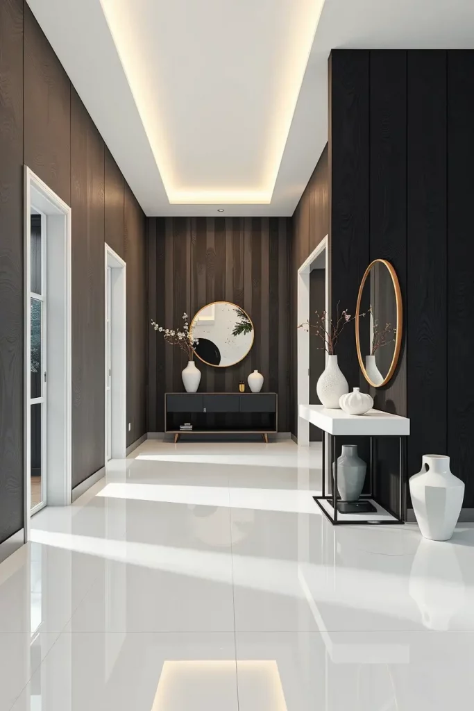 Timber Tales: 72 Artistic Panel Designs That Transform Hallways into Gallery Spaces