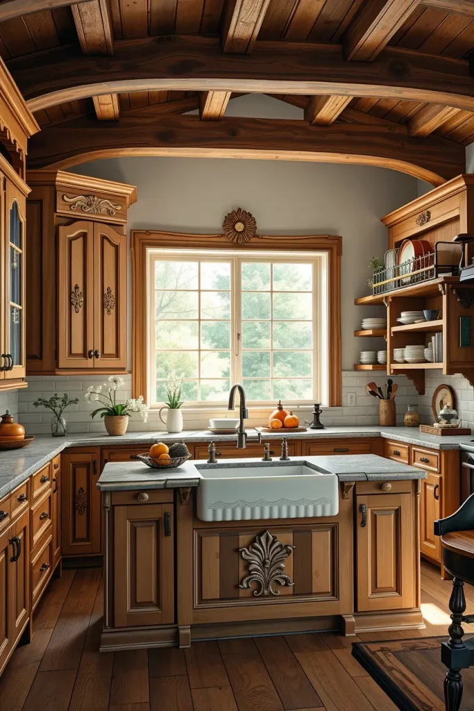 61 Carved Wood Kitchen Cabinets Ideas to Add Character and Elegance