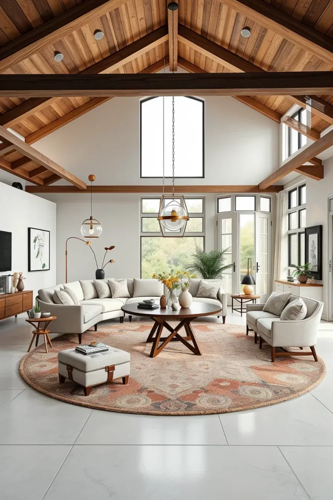 66 Corner-Free Furniture Ideas for Bedrooms and Living Rooms