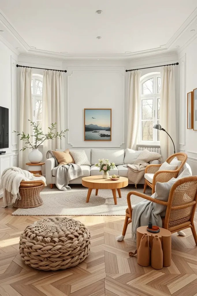 Nordic Nesting: 65 Scandinavian Living Room Ideas That Whisper Peace and Power