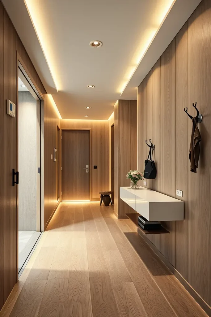 Timber Tales: 72 Artistic Panel Designs That Transform Hallways into Gallery Spaces