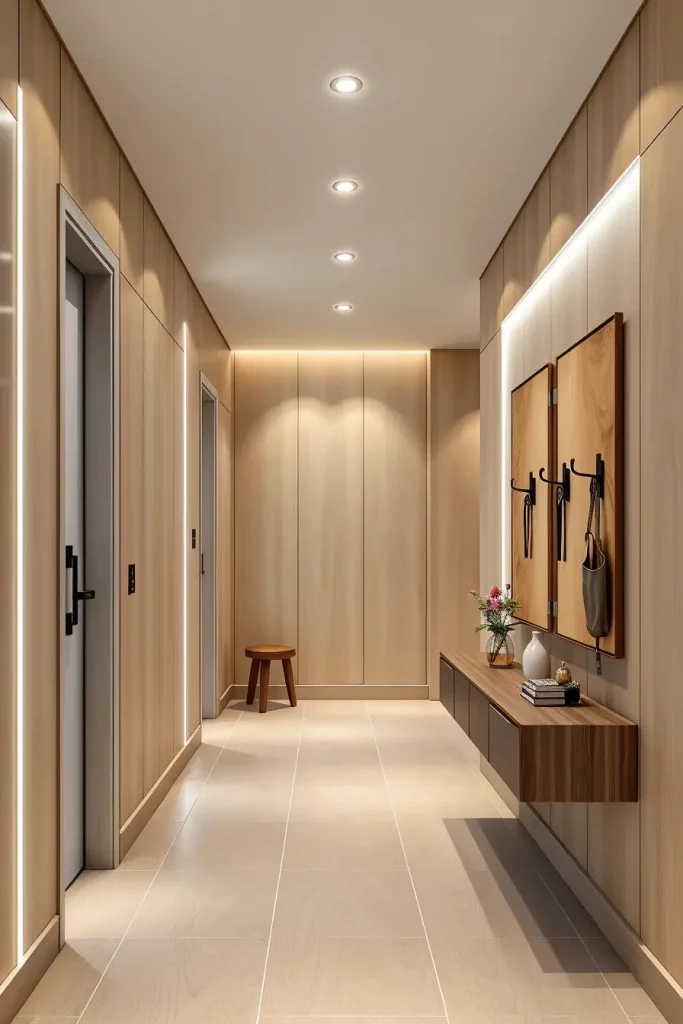 Timber Tales: 72 Artistic Panel Designs That Transform Hallways into Gallery Spaces
