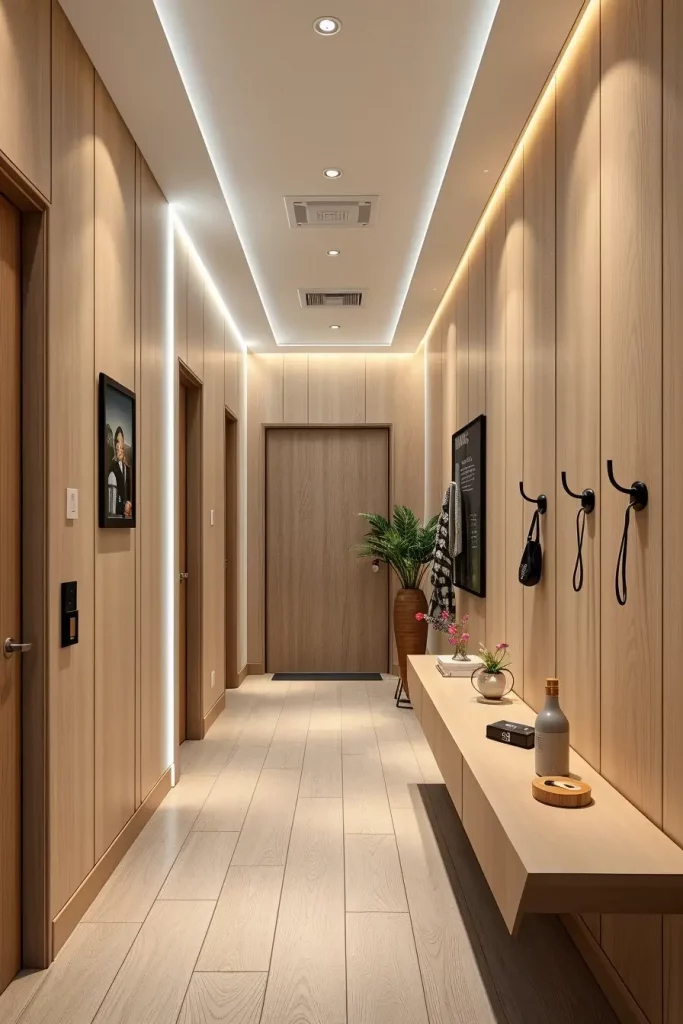 Timber Tales: 72 Artistic Panel Designs That Transform Hallways into Gallery Spaces