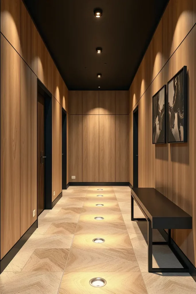 Timber Tales: 72 Artistic Panel Designs That Transform Hallways into Gallery Spaces