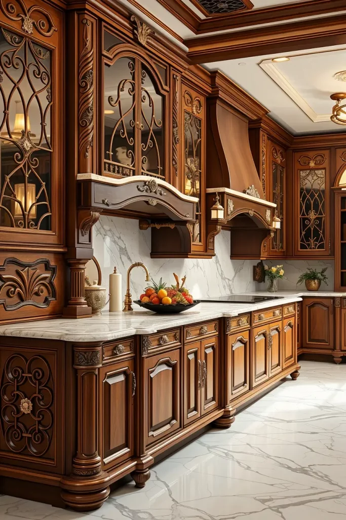 61 Carved Wood Kitchen Cabinets Ideas to Add Character and Elegance