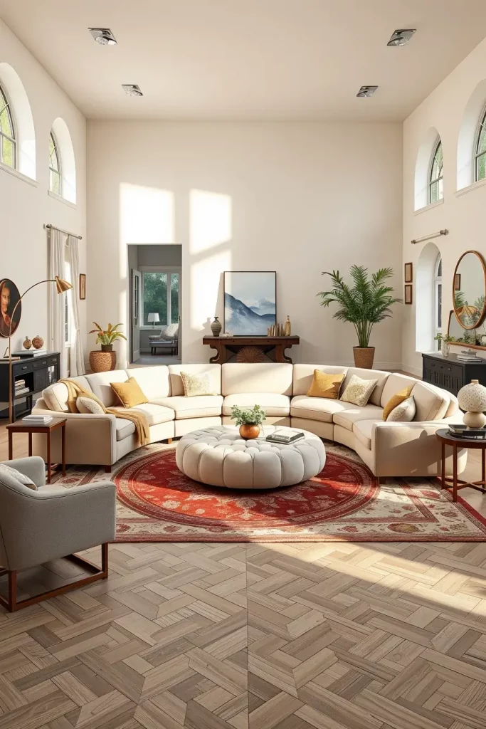 Sculpted Serenity: 68 Soft Curves in the Living Room That Whisper Modern Elegance