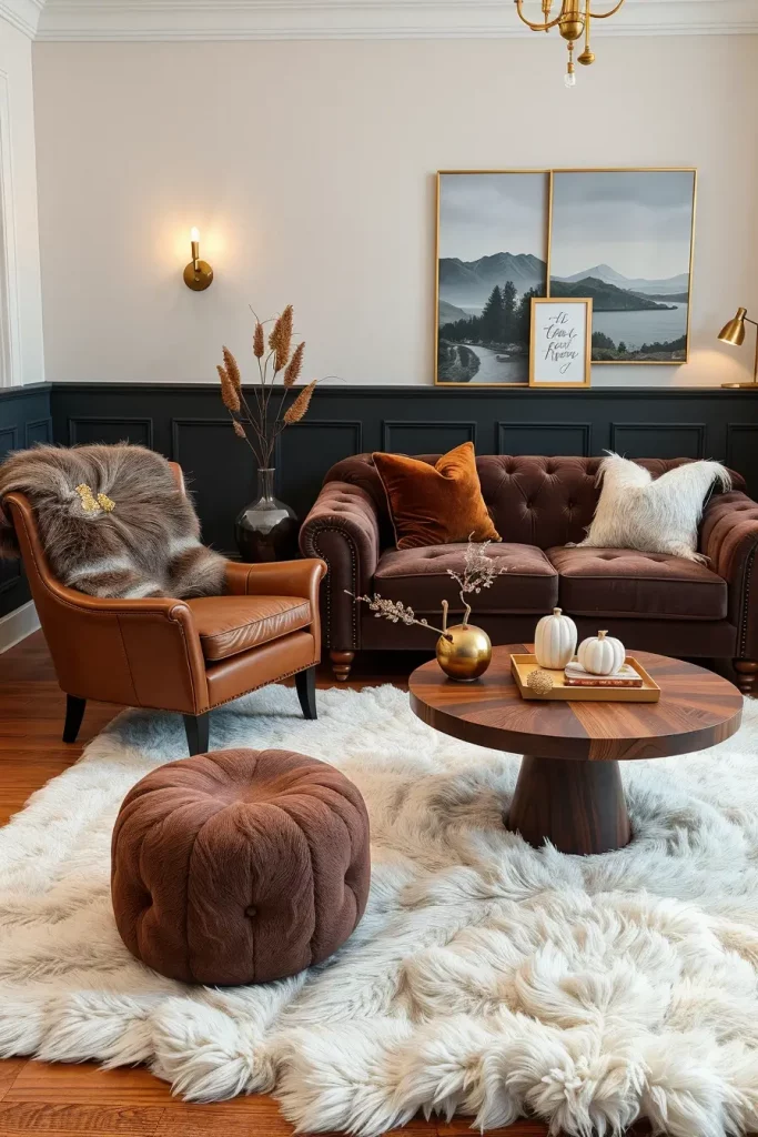 Textural Symphony: 67 Textures Fall Living Room Ideas to Embrace the Season