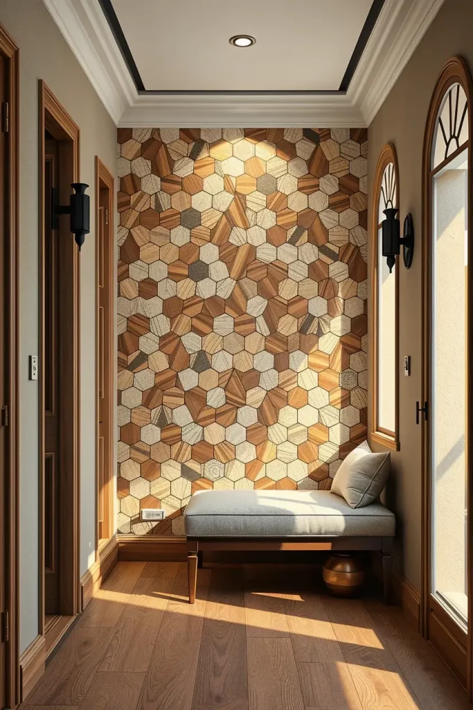 Timber Tales: 72 Artistic Panel Designs That Transform Hallways into Gallery Spaces