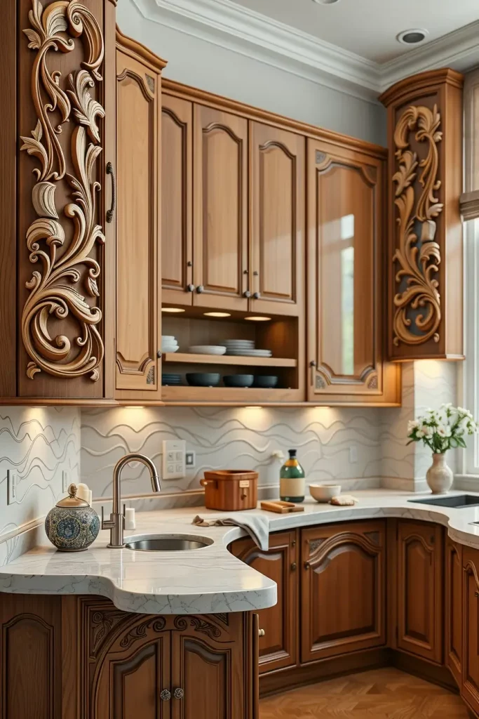 61 Carved Wood Kitchen Cabinets Ideas to Add Character and Elegance
