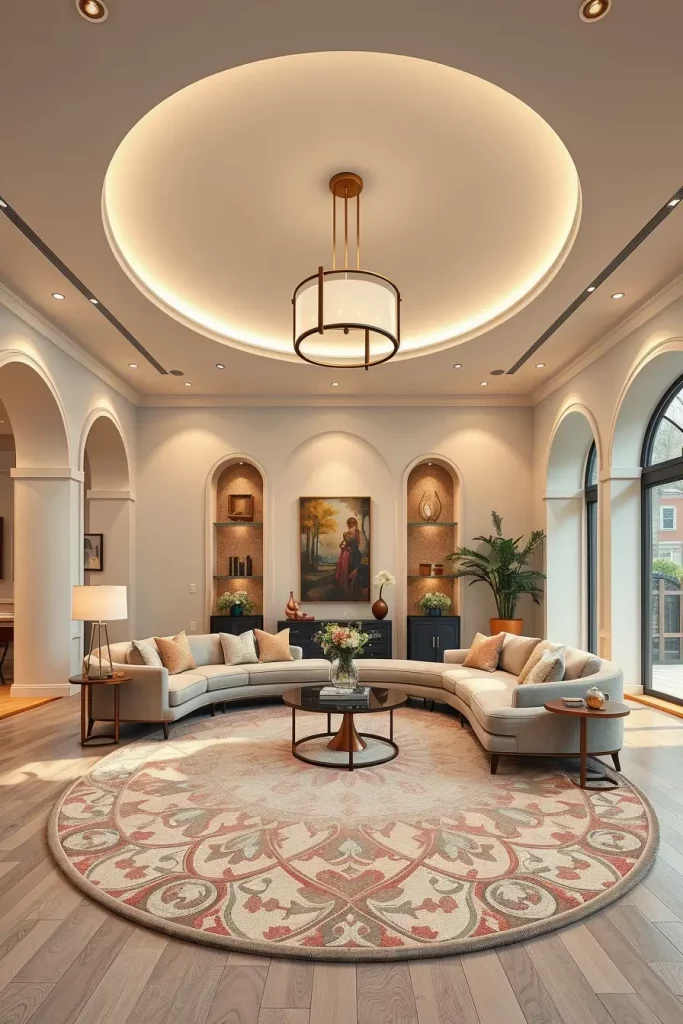 Sculpted Serenity: 68 Soft Curves in the Living Room That Whisper Modern Elegance