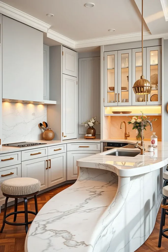 Whispers of Elegance: 67 Soft Curves in the Kitchen That Transform Every Space