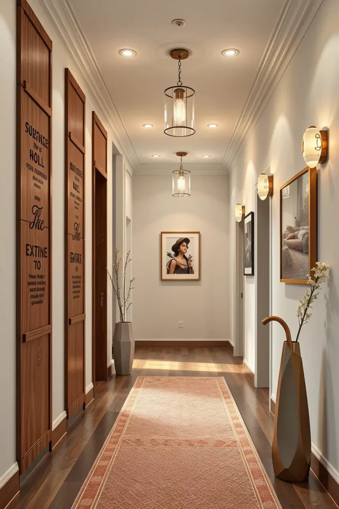 Timber Tales: 72 Artistic Panel Designs That Transform Hallways into Gallery Spaces