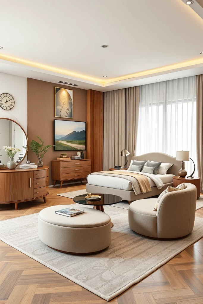 65 Curved Bedroom Furniture Ideas to Transform Your Sleeping Space