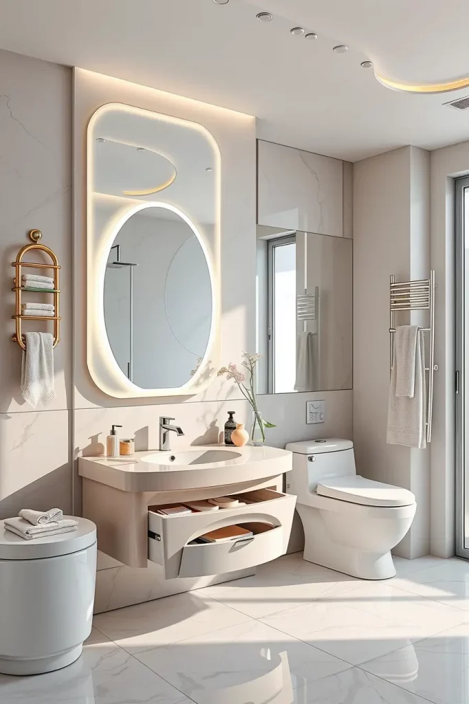 66 Bathroom Furniture Ideas with Soft Lines for a Modern and Elegant Look